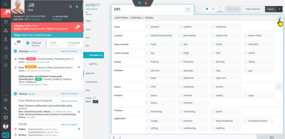 OmniD dashboard pulls up full patient profile