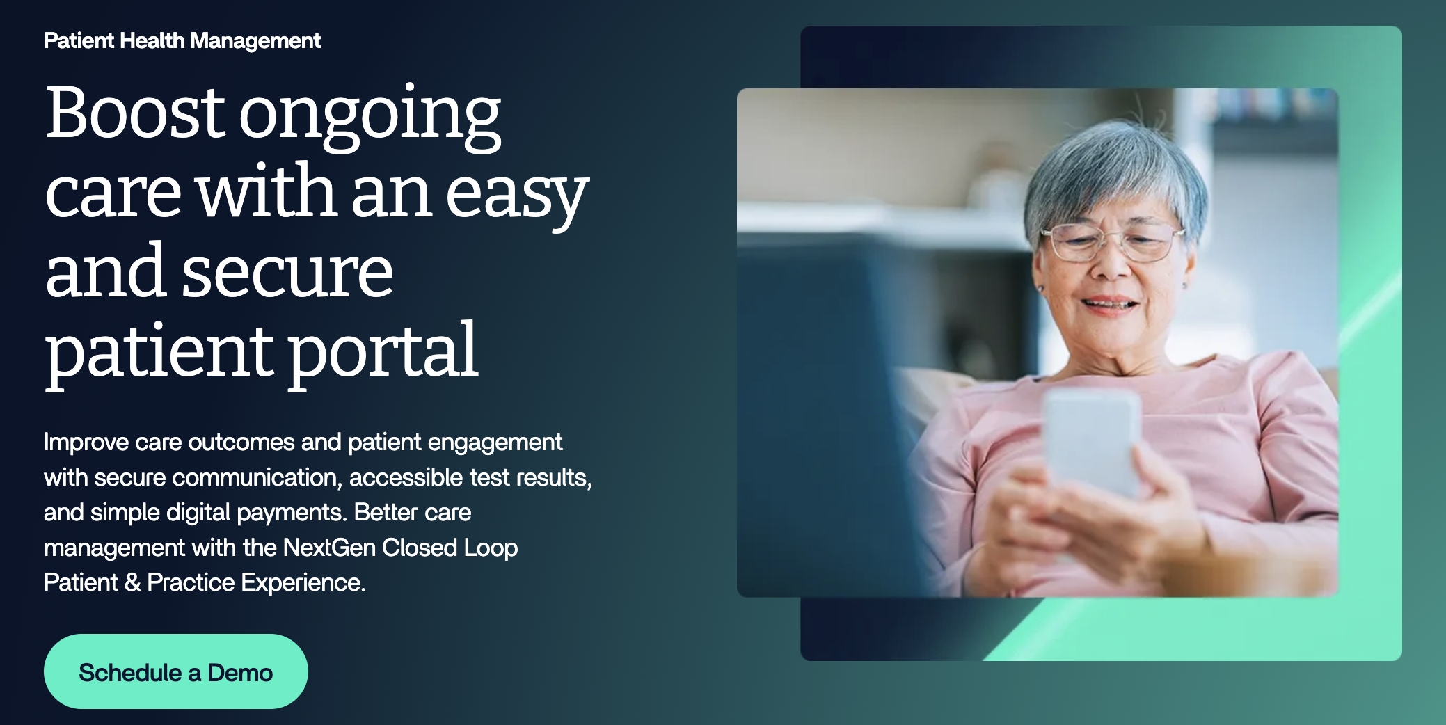 NextGen Patient Portal for easy patient health management and patient engagement