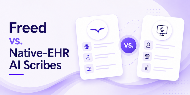 Freed vs. Native EHR Integrations: Choosing an AI Scribe