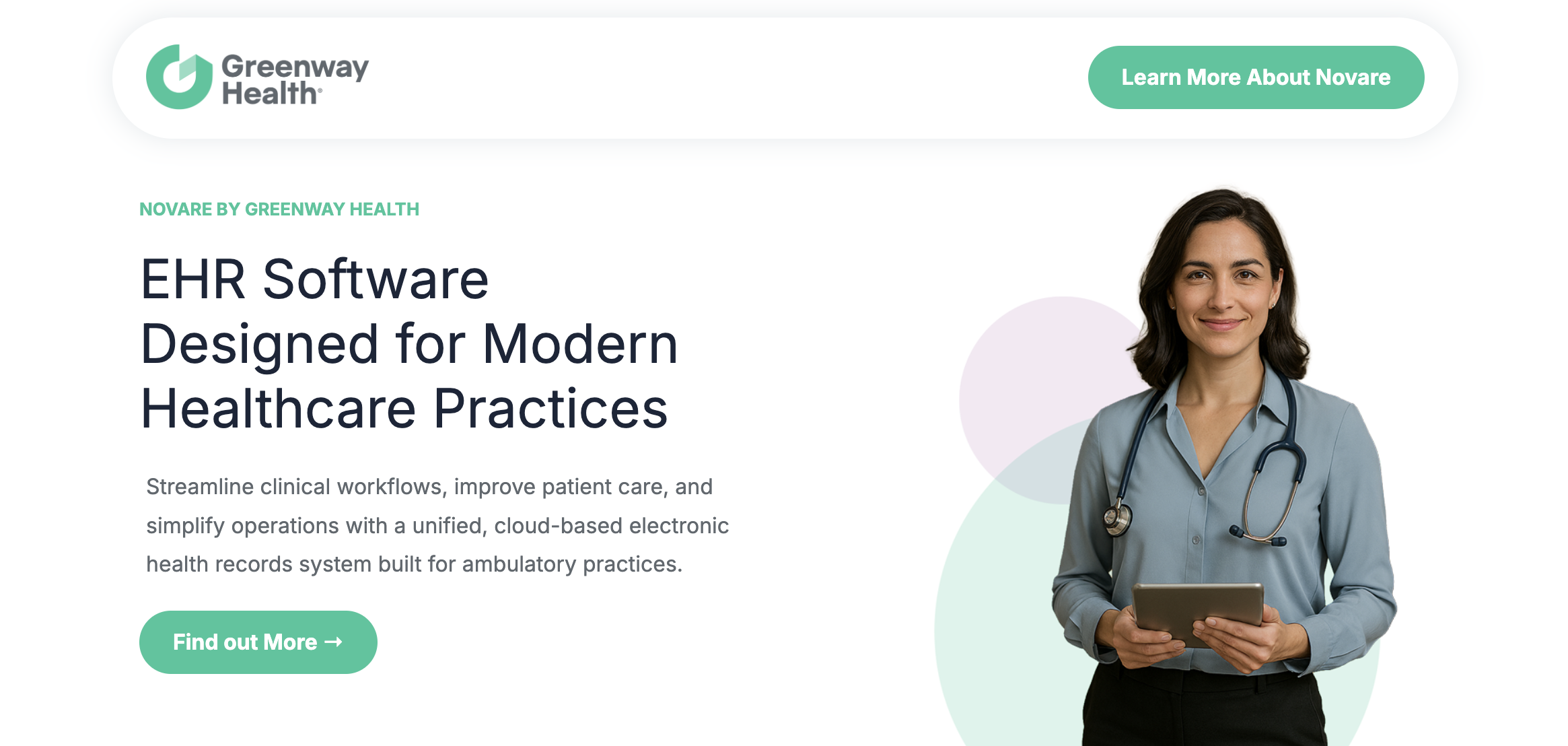 Greenway Health medical coding software and Novare EHR platform designed for modern ambulatory healthcare practices.