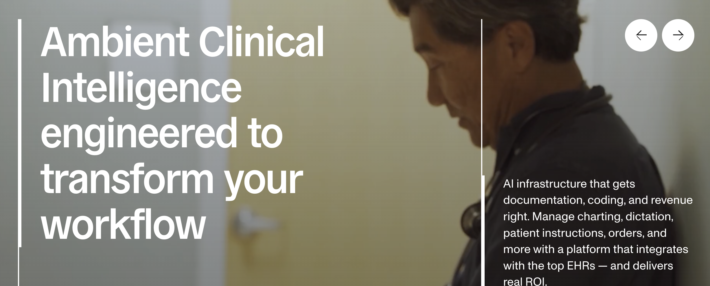Suki homepage promoting its AI clinical assistant for healthcare documentation, medical coding, and clinical workflow automation.
