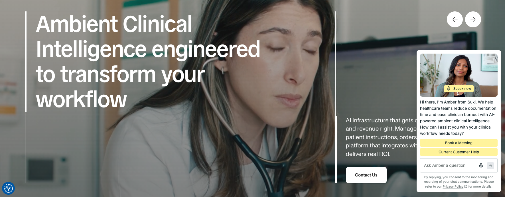 Suki ambient clinical intelligence infrastructure