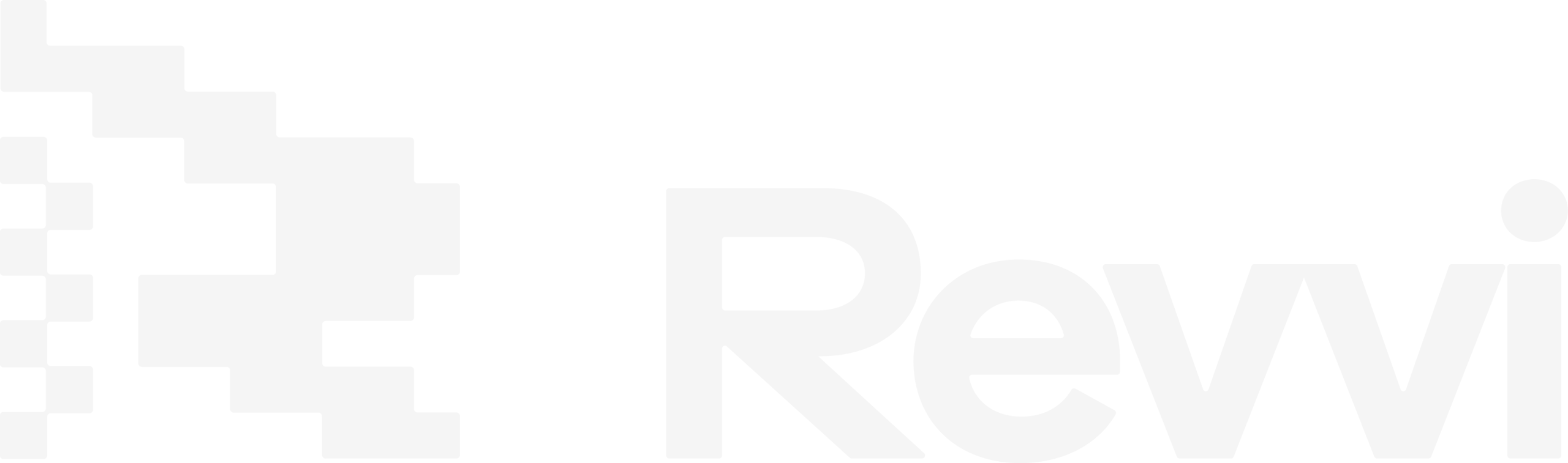 Logo with pixelated design element followed by the word 'Revvi' in modern font.