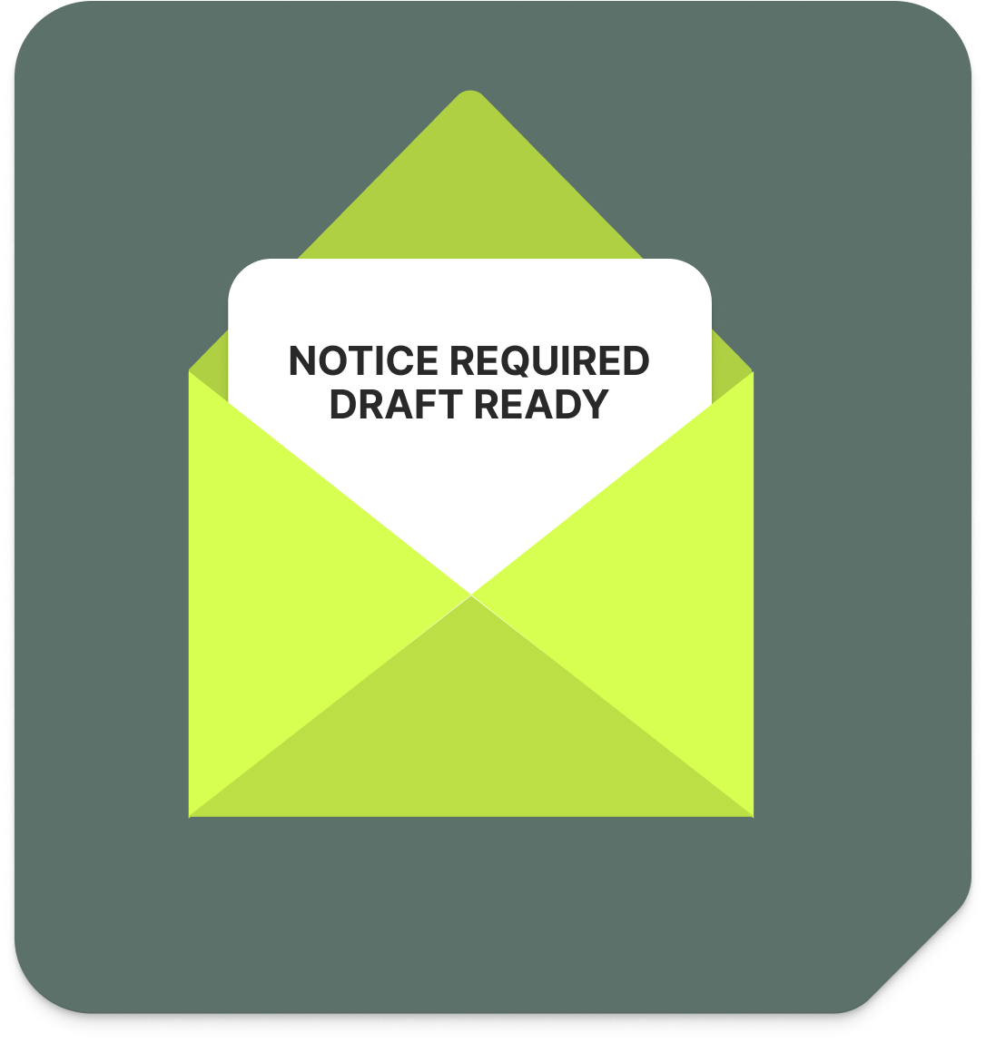 Envelope with a draft ready for review