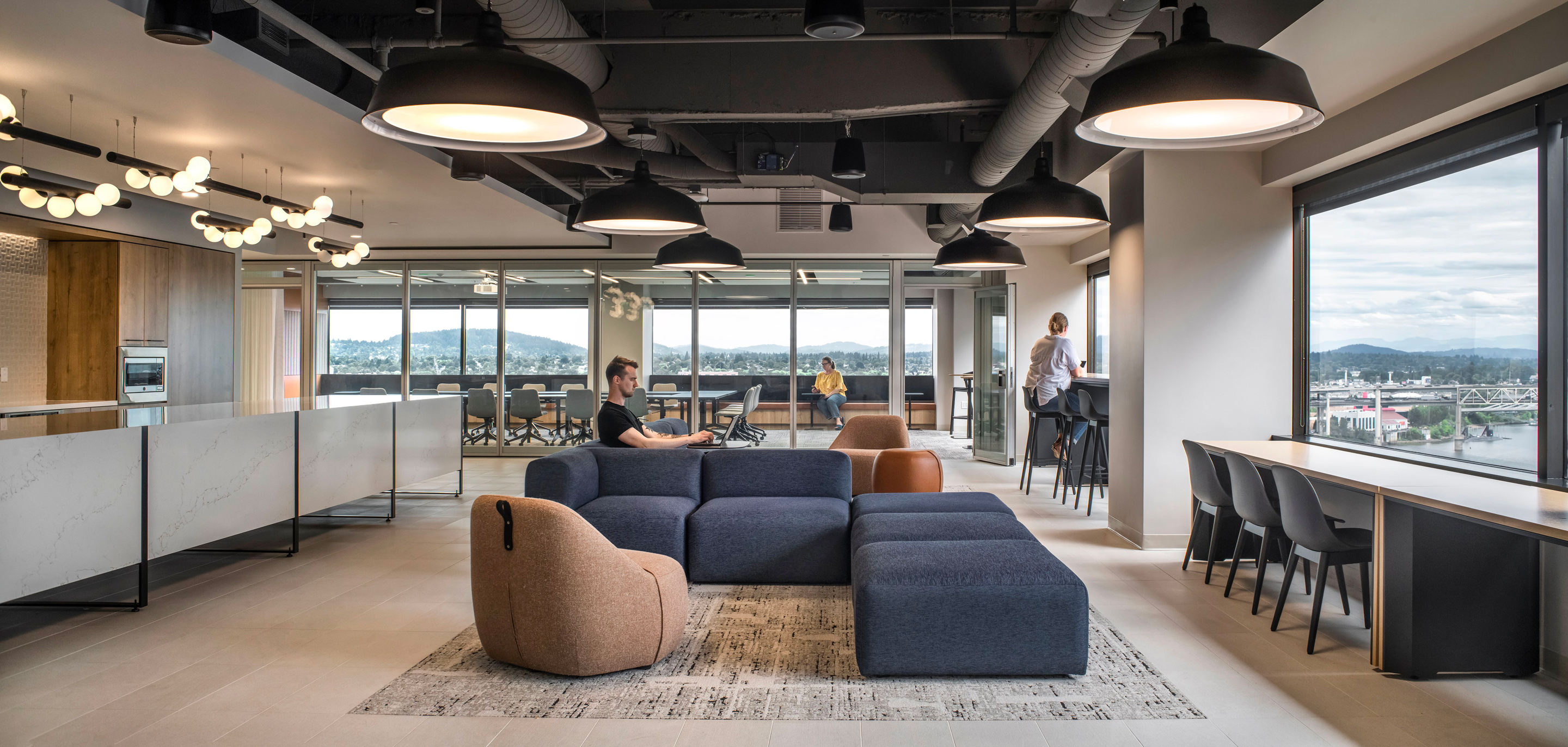 TriMet public transit building interior construction.