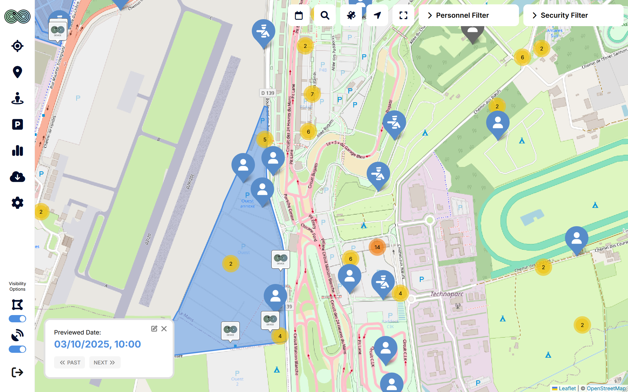 Moovent operations control panel