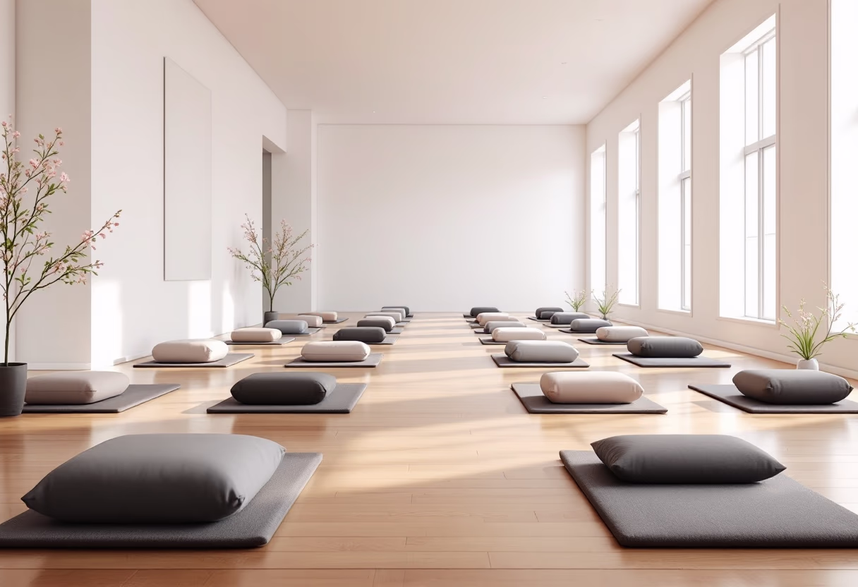 image of meditation hall (for a buddhist monasteries & temple)