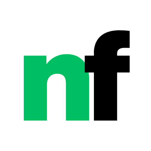 Lowercase letter 'n' in bold green font on a black background.