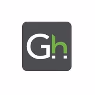 Germanhaus logo icon with GH initials, modern home design brand