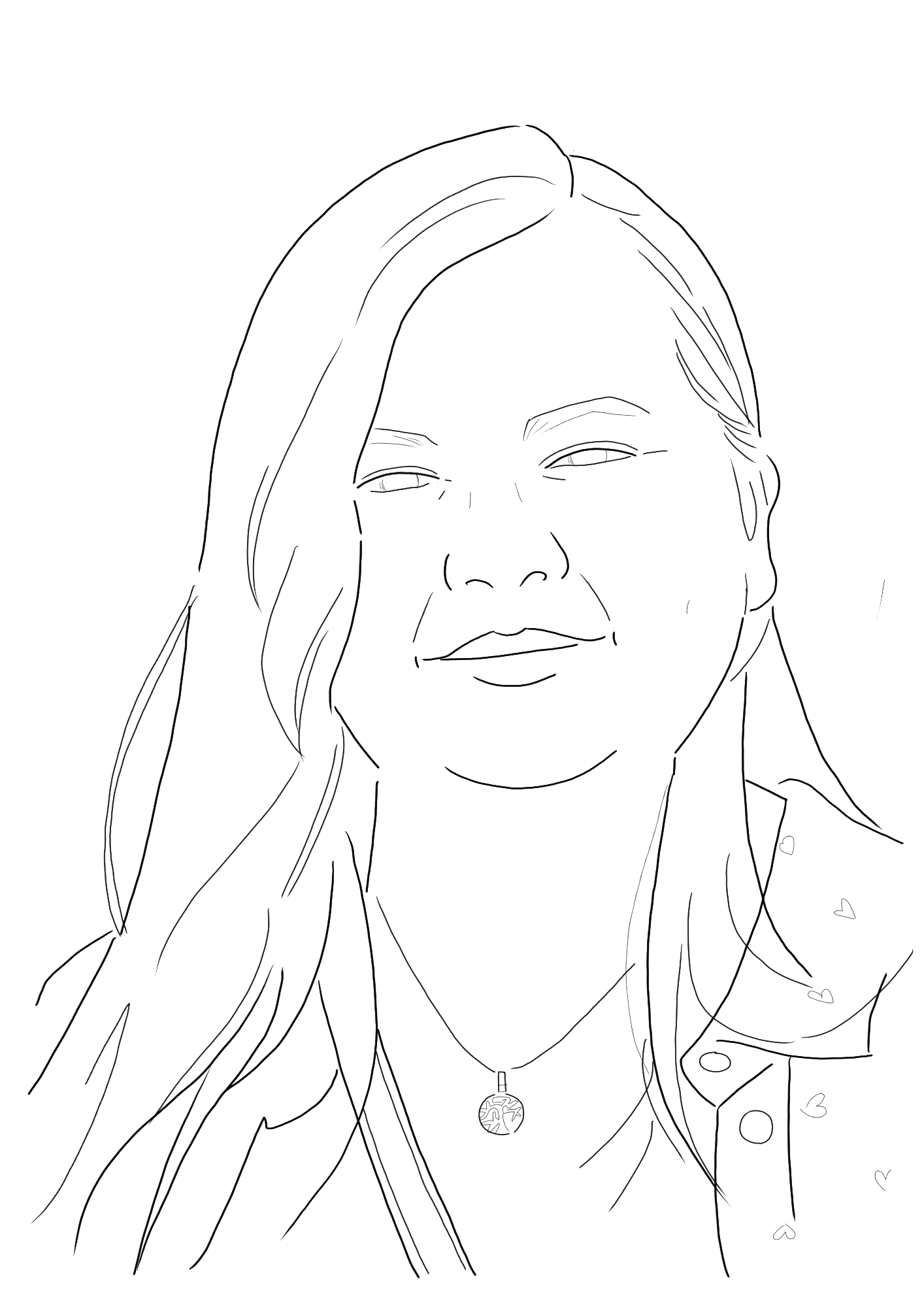 Drawn illustration of Kris Moore