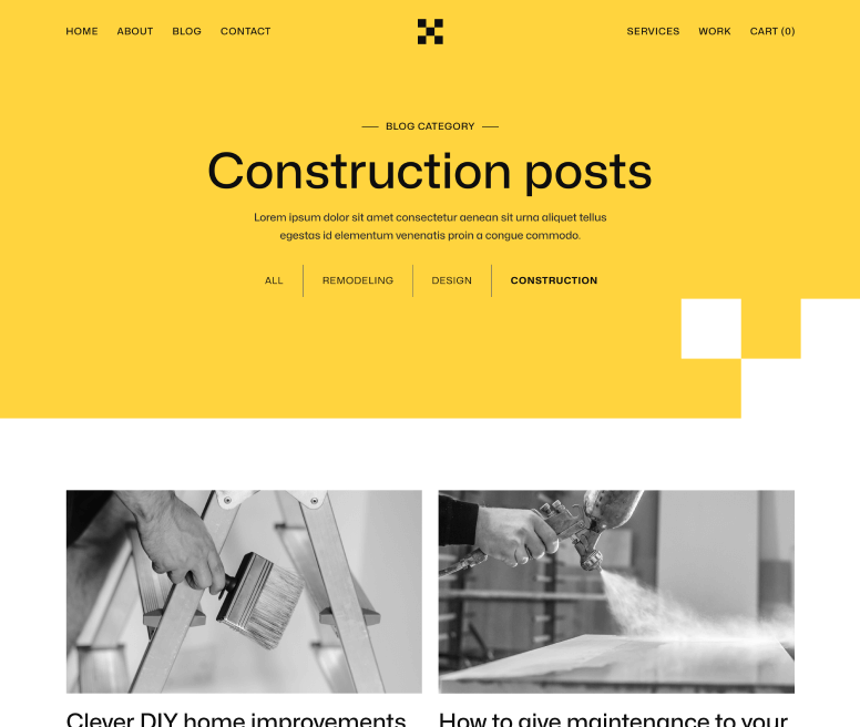 Contructify X - Blog Category Page - Construction Webflow Template