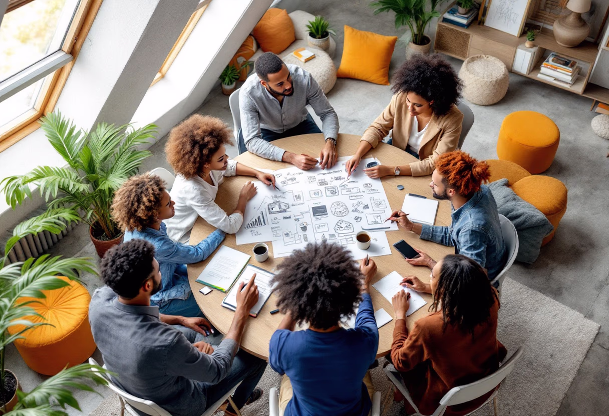 image of diverse group collaboration (for a hr tech)