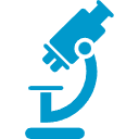 Mobile laboratory diagnostics symbol for in-home blood draws and Quest Labs coordination.