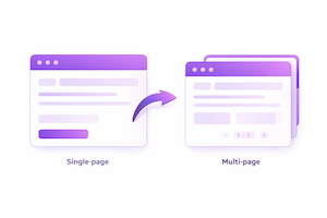 flexible layout for single page or multi page form