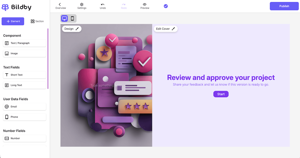 form builder interface displayed inside a browser window