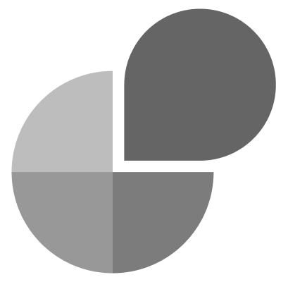 Four rounded shapes forming a balanced, modern grid mark.