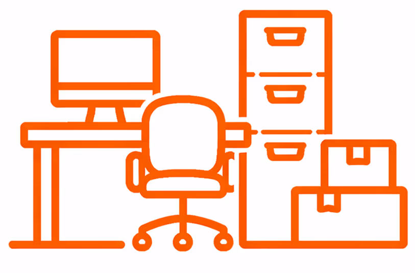 Brisbane office movers handling medium workspace with equipment and storage