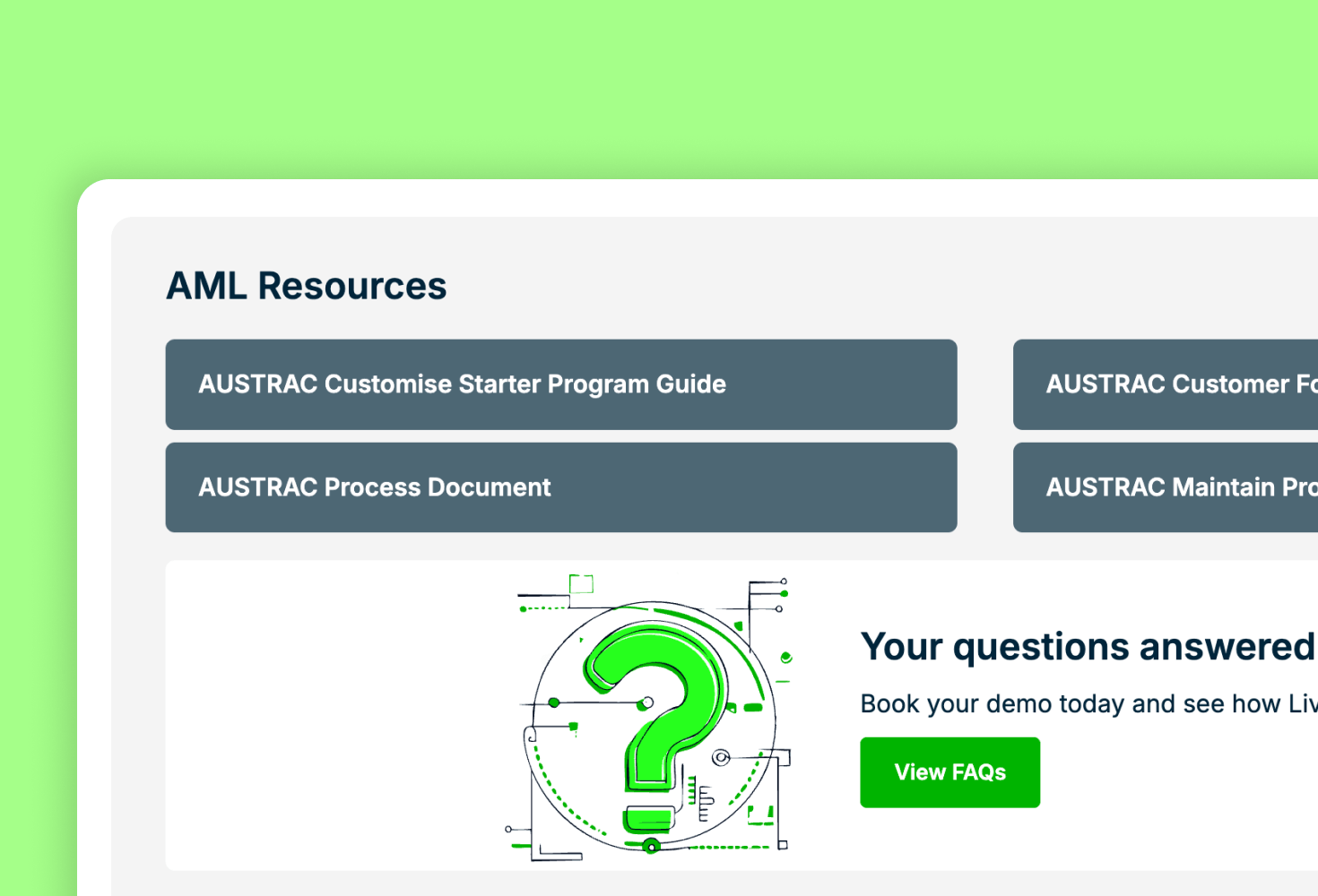 AML compliance hub available in Livesign