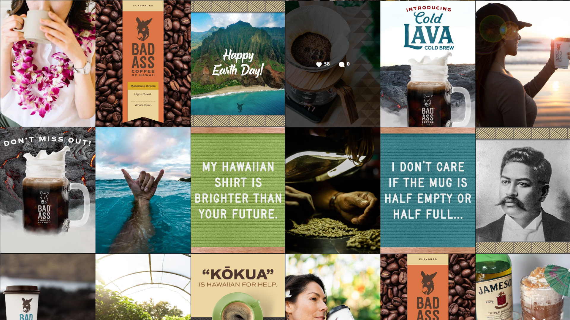 Bad Ass Coffee social posts