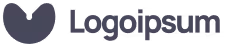 Purple circular logo with a stylized letter H followed by the text 'logolpsum' in lowercase.