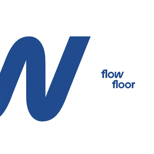 Logo van Flow Floor, specialist in steentapijt en microcement