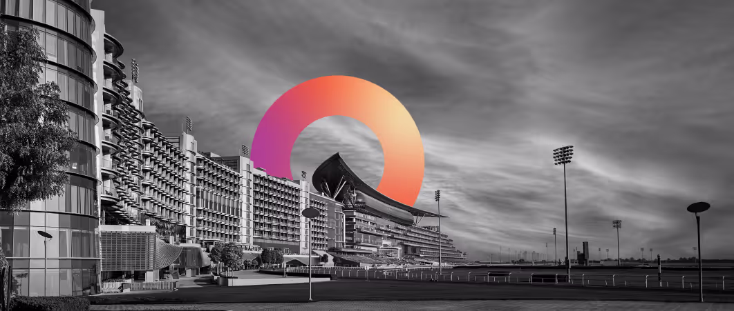 New Company Formation In Dubai with modern architectural complex and vibrant sunset