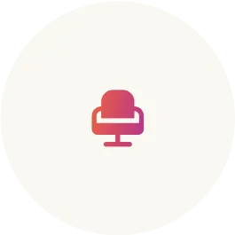 LLC Company Formation In Dubai: Simple Office Chair Icon