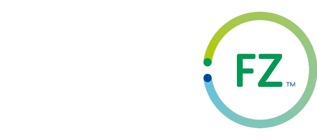 FZ LLC Company Formation In Dubai business logo with circular green design