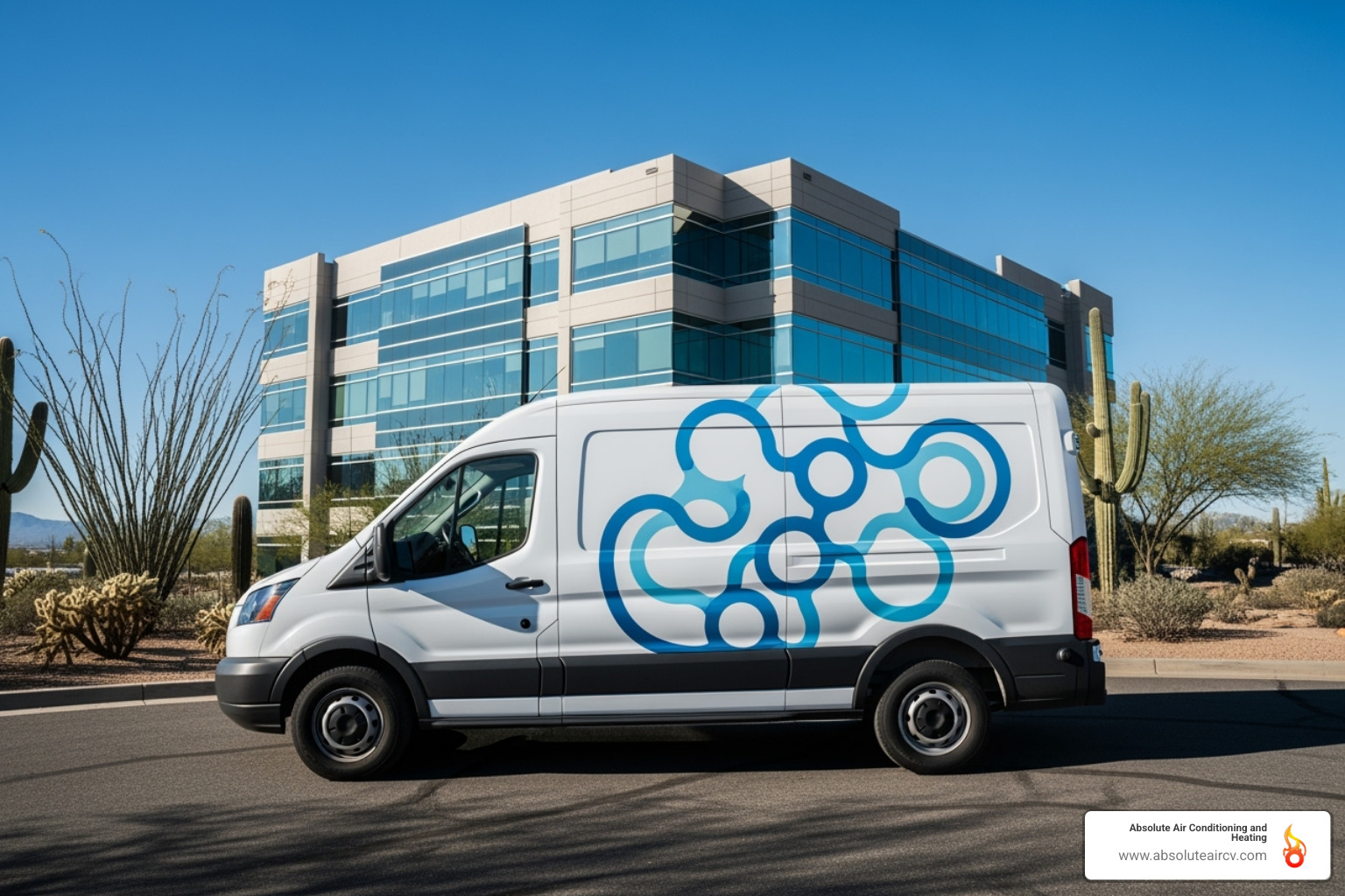 the Absolute Air Conditioning & Heating van or logo - commercial hvac services
