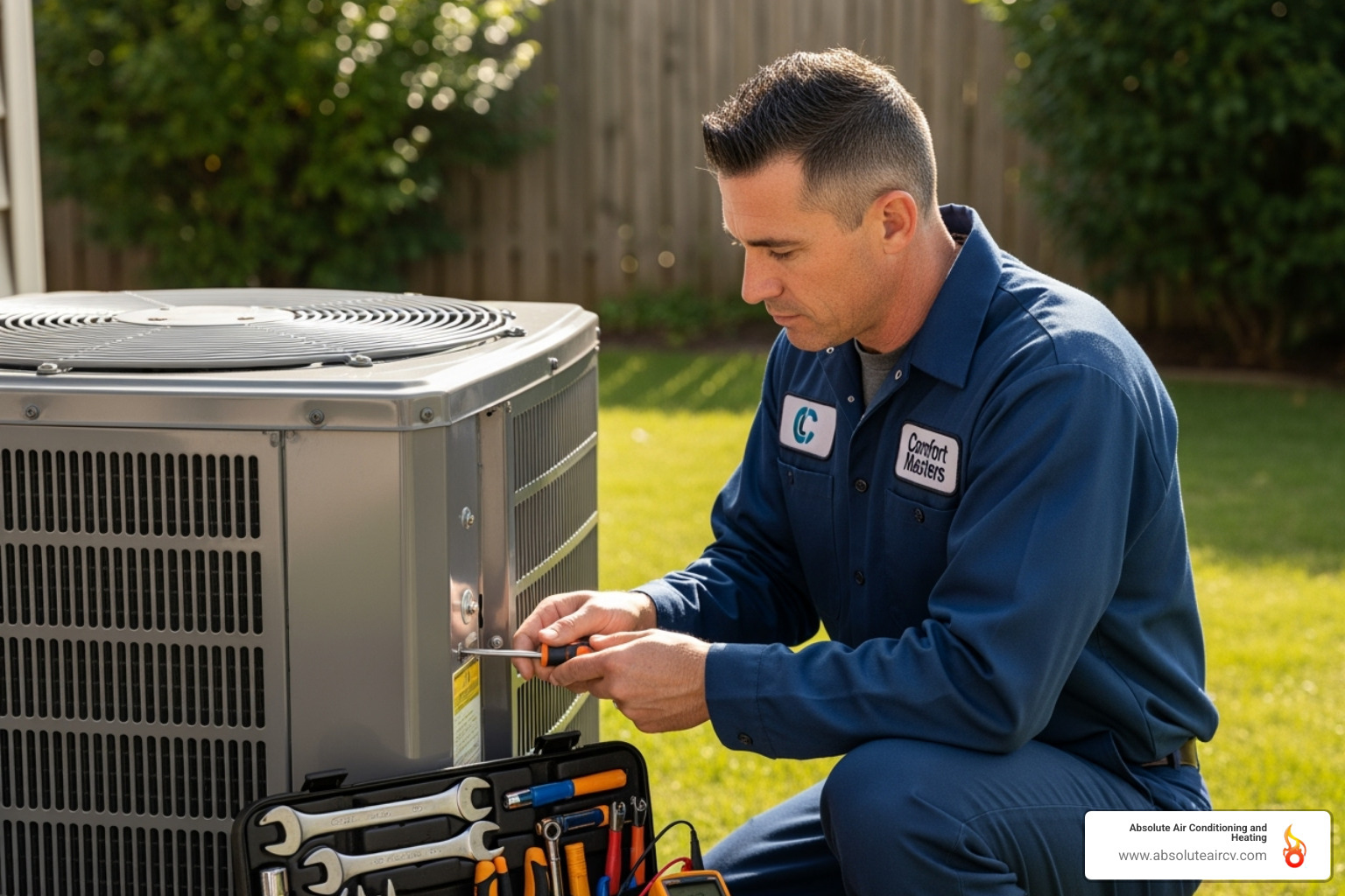 a technician performing maintenance on an HVAC unit - HVAC system upgrades