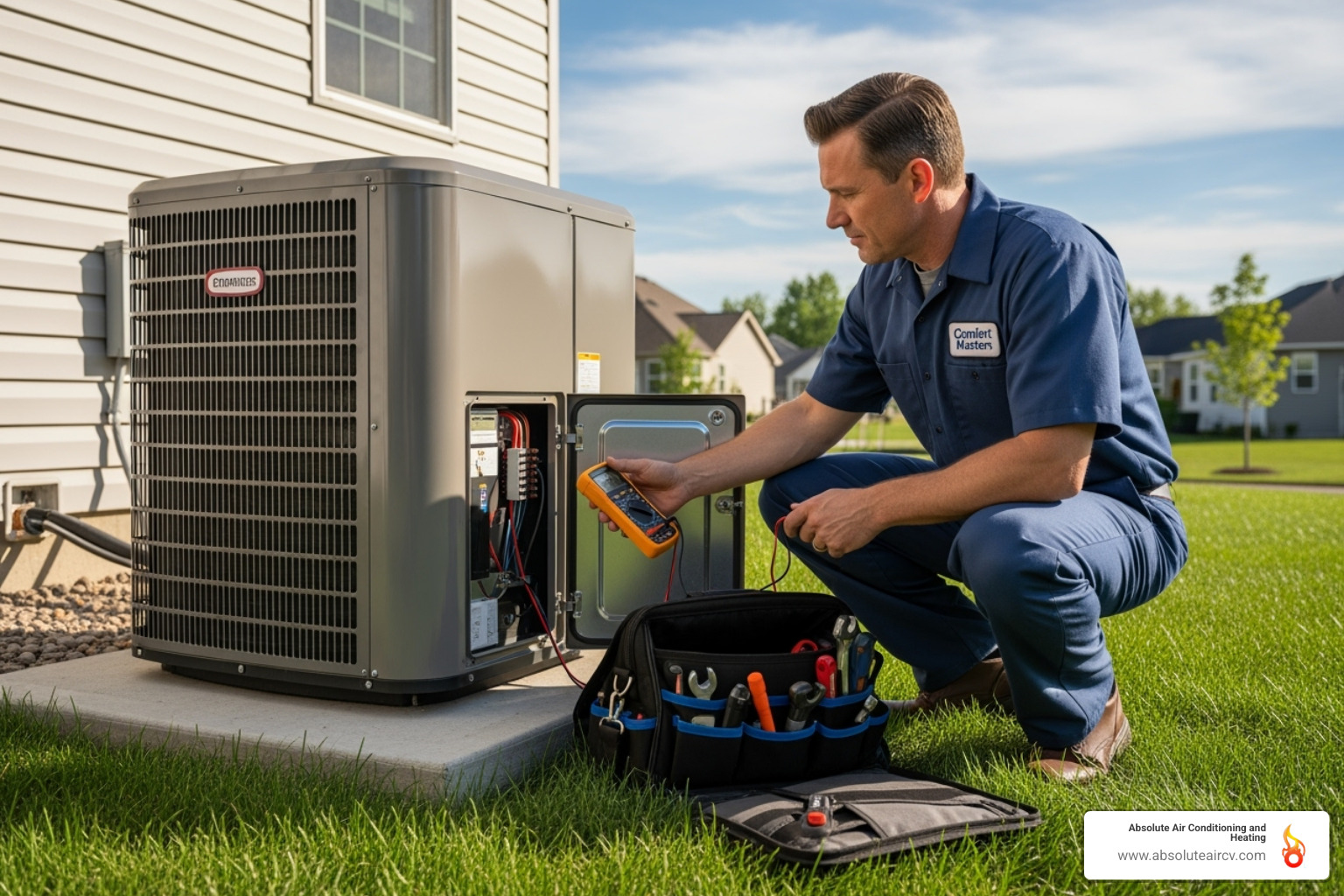image of a professional technician performing a detailed heat pump service - heat pump coil cleaning