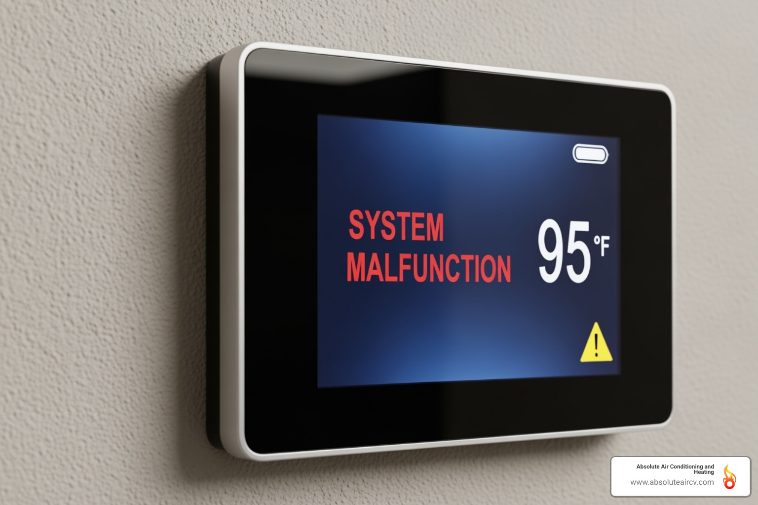 Thermostat displaying an error or a high indoor temperature - hvac maintenance palm springs