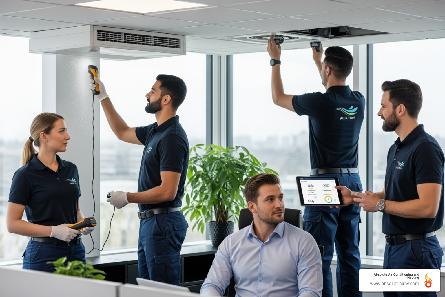 Absolute Air Conditioning & Heating logo - indoor air quality services