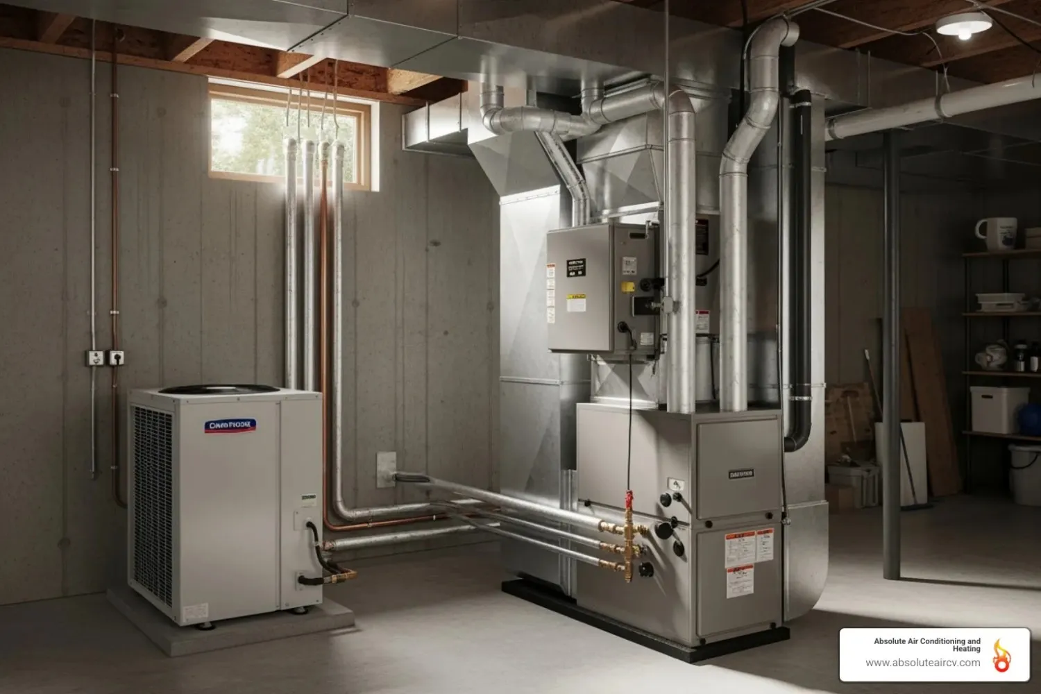 components of a dual fuel system - dual fuel heat pump