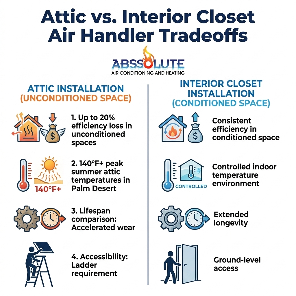 Attic vs. Interior Closet Air Handler Tradeoffs