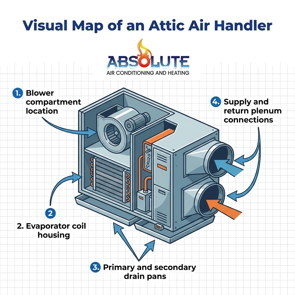 Visual Map of an Attic Air Handler