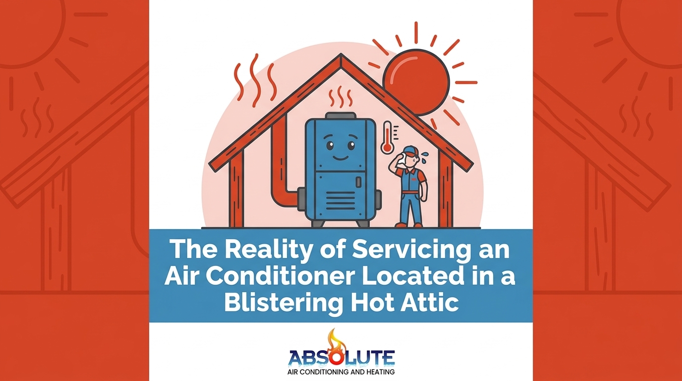 The Reality of Servicing an Air Conditioner Located in a Blistering Hot Attic