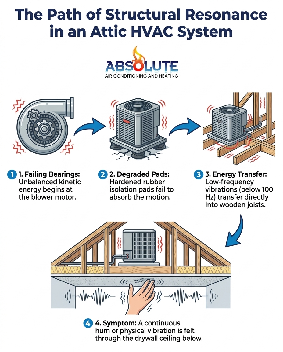 The Path of Structural Resonance in an Attic HVAC System