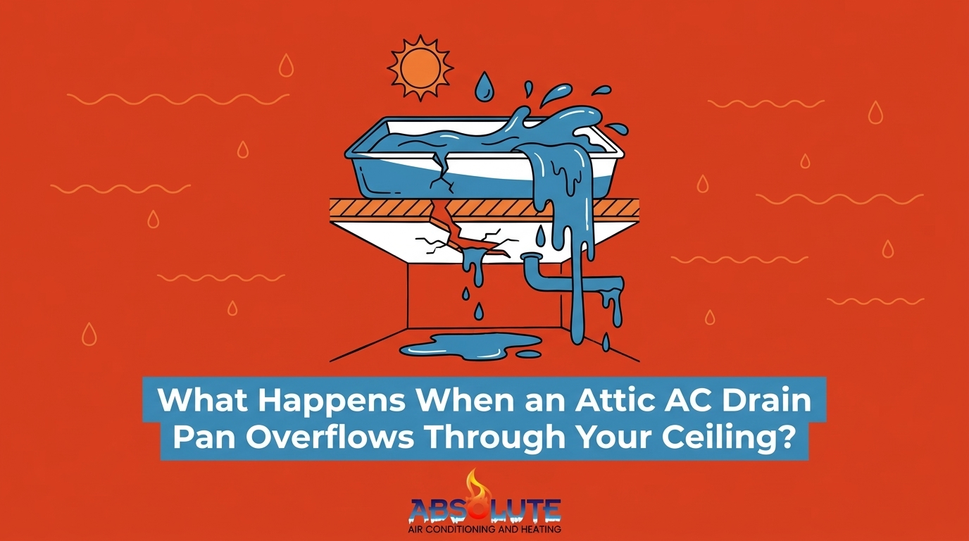 What Happens When an Attic AC Drain Pan Overflows Through Your Ceiling