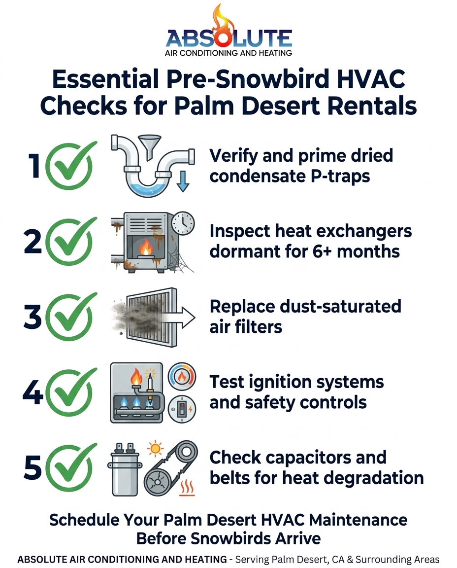 Essential Pre-Snowbird HVAC Checks for Palm Desert Rentals