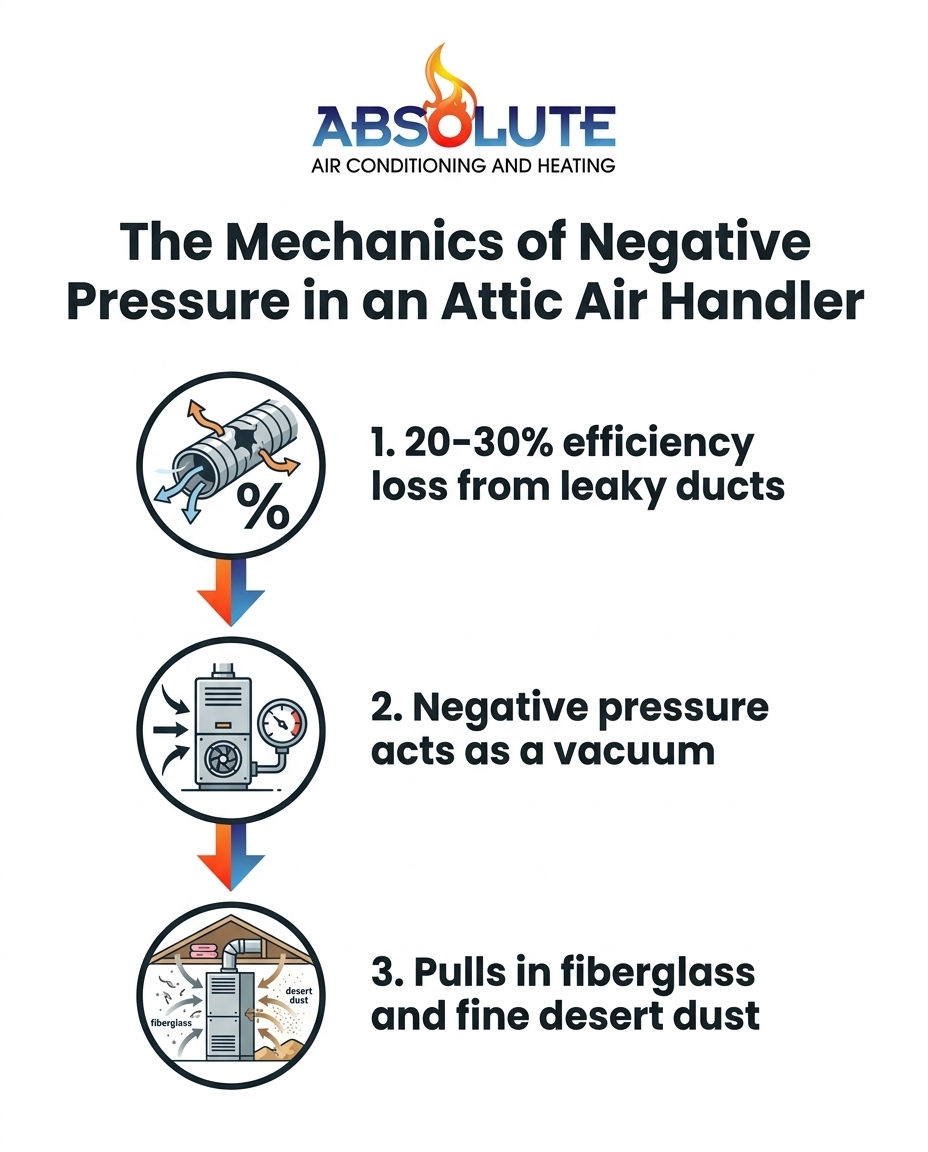 The Mechanics of Negative Pressure in an Attic Air Handler