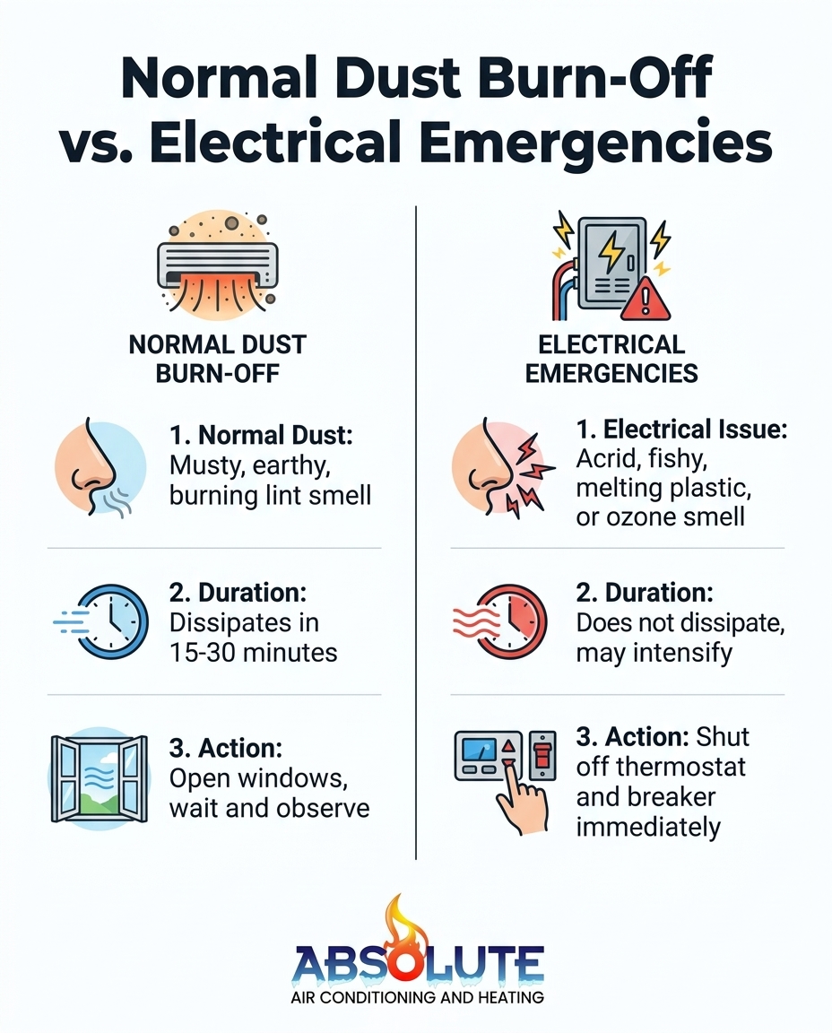 Normal Dust Burn-Off vs. Electrical Emergencies