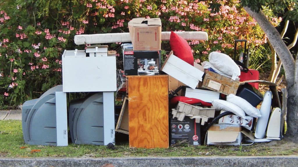 Pile of hard rubbish