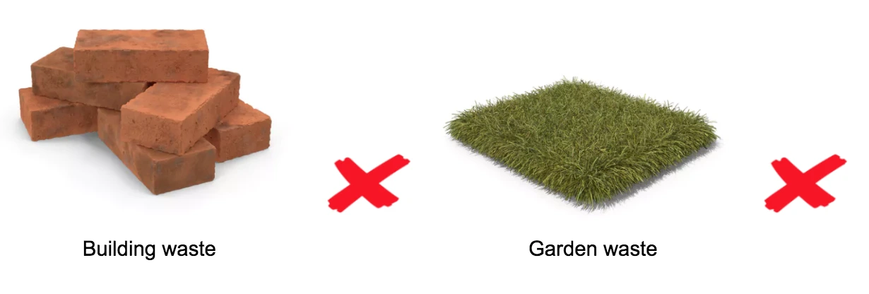 building waste and garden waste