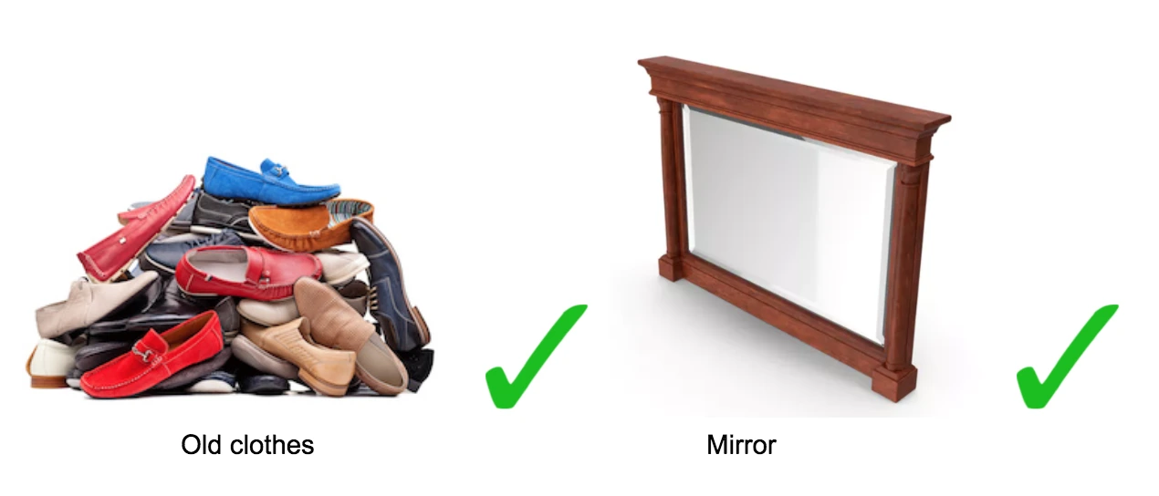 clothes and mirror
