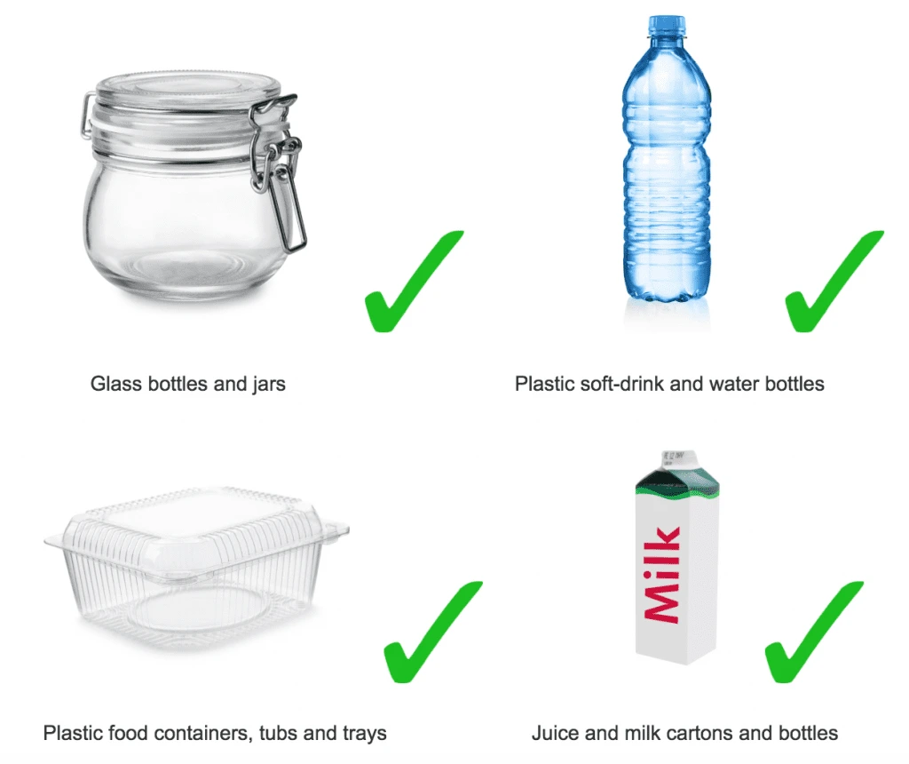recycling plastic and glass