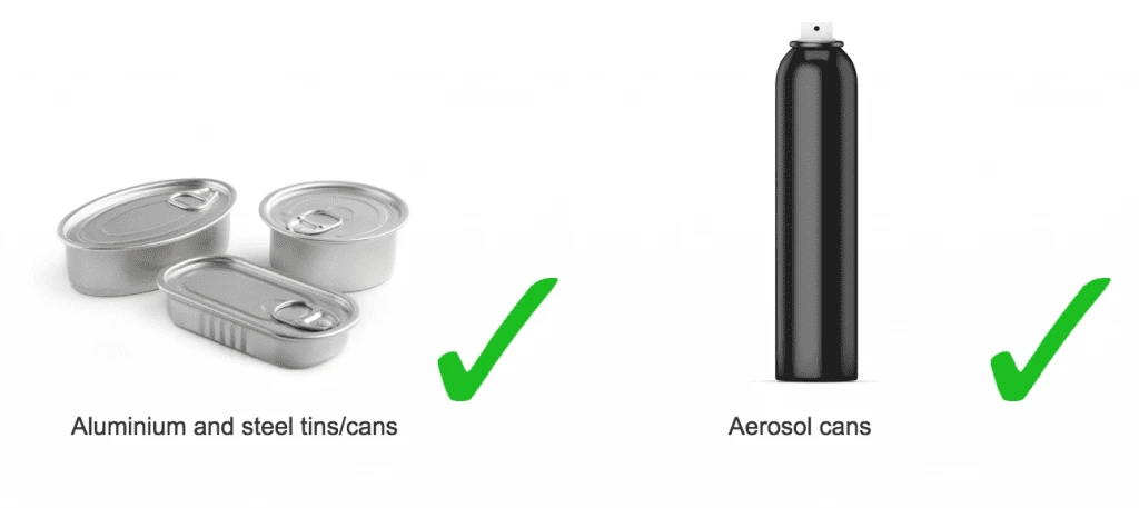 aluminium and steel tin and aerosol can
