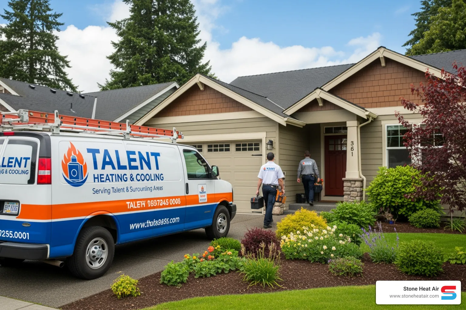 infographic explaining the key benefits of a well-maintained heating system - local heating company in talent or