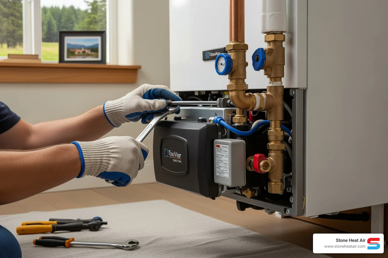 infographic explaining the top 5 benefits of annual boiler maintenance - boiler maintenance near me in central point, or