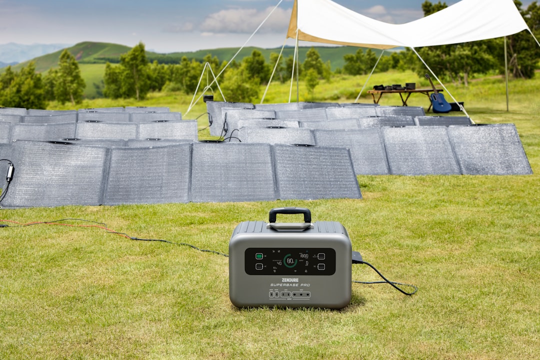 portable generator running outdoors at a safe distance from home portable generator running outdoors at a safe distance from home